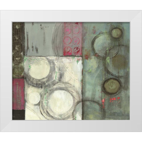 Grey in Motion White Modern Wood Framed Art Print by PI Studio