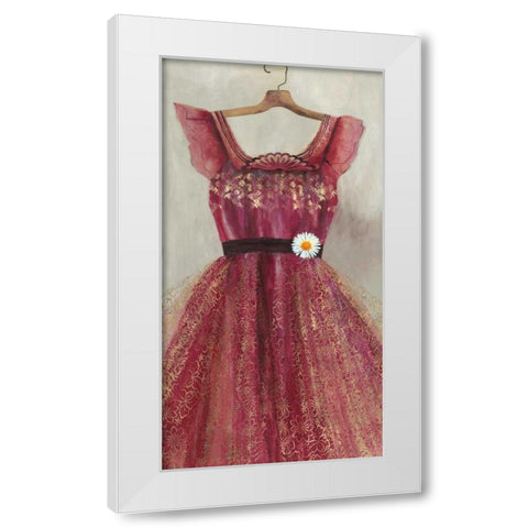 Favourite Dress White Modern Wood Framed Art Print by PI Studio