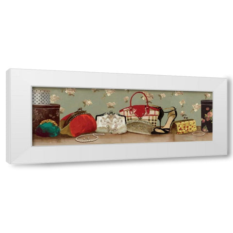 Purse Lineup White Modern Wood Framed Art Print by PI Studio