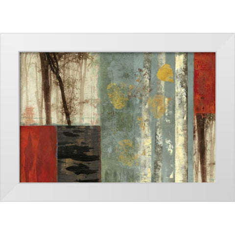 Birch Patchwork  White Modern Wood Framed Art Print by PI Studio