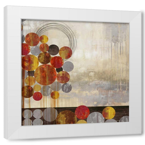 Sphere Scape White Modern Wood Framed Art Print by PI Studio