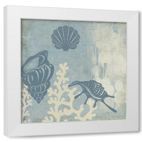 Ocean Life I White Modern Wood Framed Art Print by PI Studio