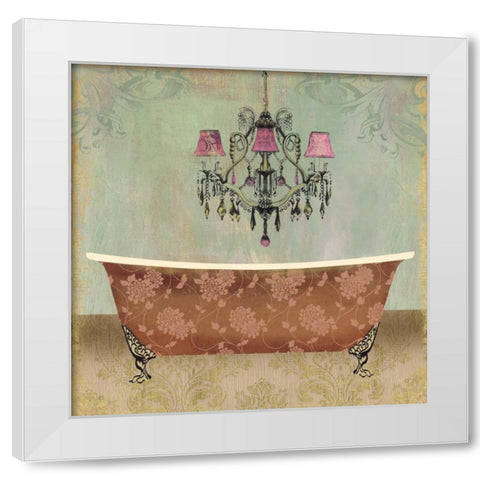 Boudoir Bath I White Modern Wood Framed Art Print by PI Studio