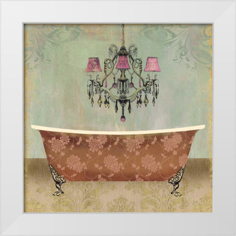 Boudoir Bath I White Modern Wood Framed Art Print by PI Studio