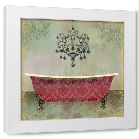 Boudoir Bath II White Modern Wood Framed Art Print by PI Studio