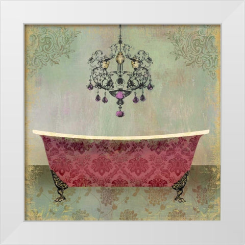 Boudoir Bath II White Modern Wood Framed Art Print by PI Studio