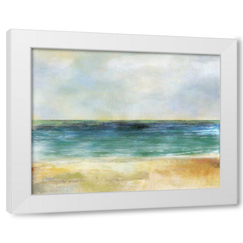 Drifting White Modern Wood Framed Art Print by PI Studio