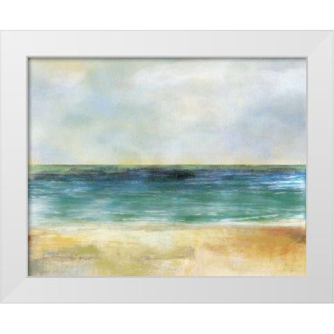 Drifting White Modern Wood Framed Art Print by PI Studio