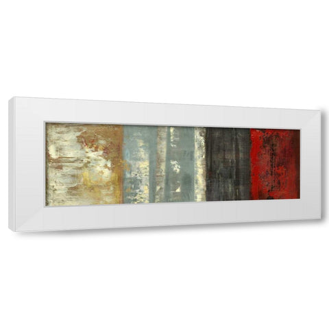 Texture Elements White Modern Wood Framed Art Print by PI Studio