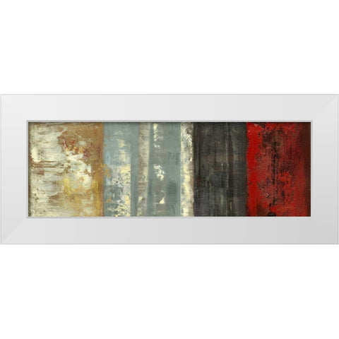 Texture Elements White Modern Wood Framed Art Print by PI Studio