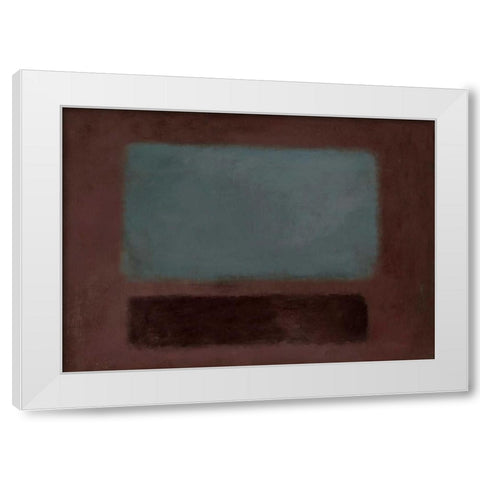 Blue Rush White Modern Wood Framed Art Print by PI Studio