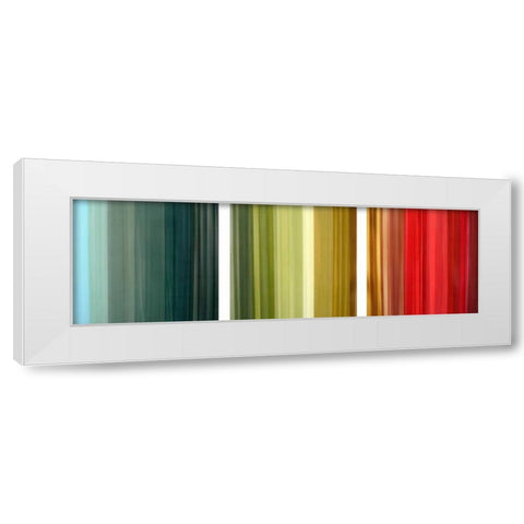 Aurora Lights White Modern Wood Framed Art Print by PI Studio