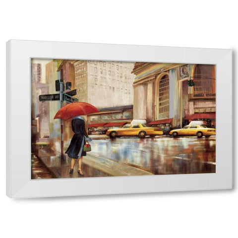 In the City White Modern Wood Framed Art Print by PI Studio