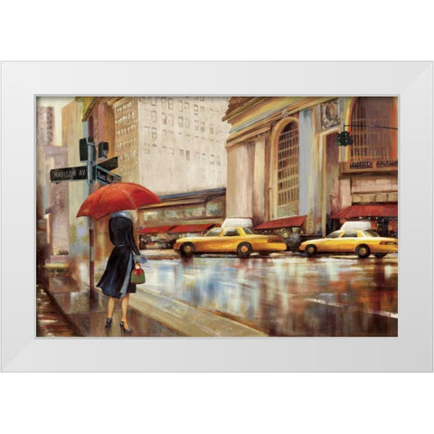 In the City White Modern Wood Framed Art Print by PI Studio