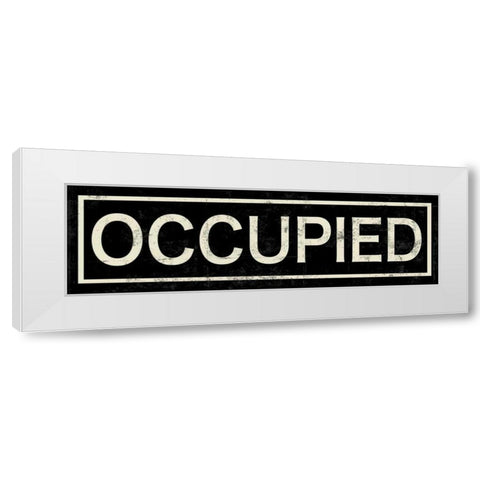 Occupied White Modern Wood Framed Art Print by PI Studio