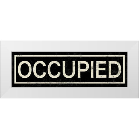 Occupied White Modern Wood Framed Art Print by PI Studio