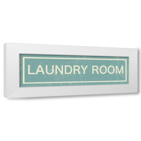 Laundry Room White Modern Wood Framed Art Print by PI Studio