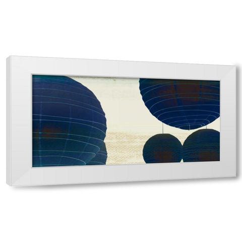 Midnight Lanterns II White Modern Wood Framed Art Print by PI Studio