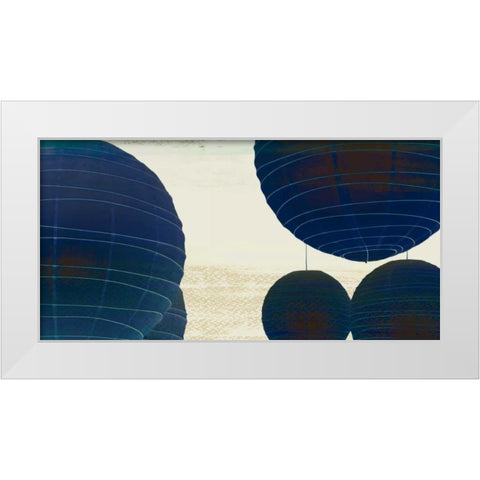 Midnight Lanterns II White Modern Wood Framed Art Print by PI Studio