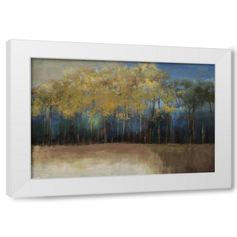 Night Comes White Modern Wood Framed Art Print by PI Studio