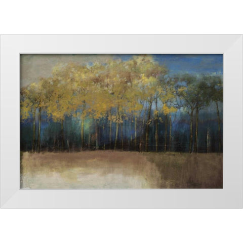 Night Comes White Modern Wood Framed Art Print by PI Studio