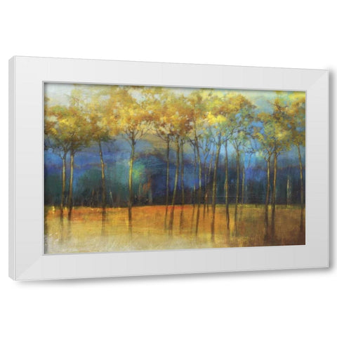 Melancholy White Modern Wood Framed Art Print by PI Studio