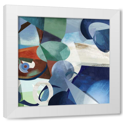 Prism II White Modern Wood Framed Art Print by PI Studio