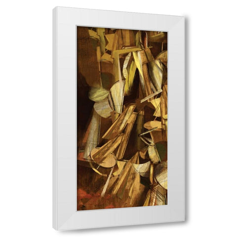 Dynamic I White Modern Wood Framed Art Print by PI Studio