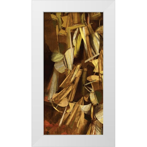 Dynamic I White Modern Wood Framed Art Print by PI Studio