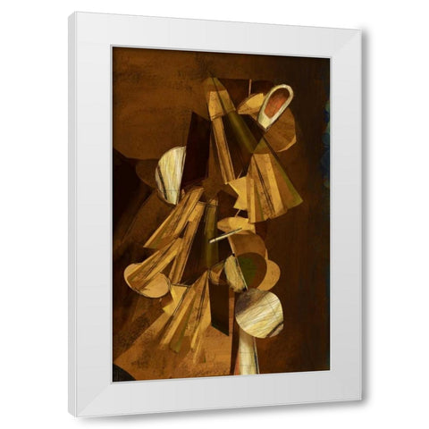 Dynamic III White Modern Wood Framed Art Print by PI Studio