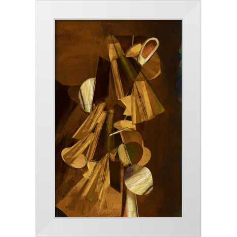 Dynamic III White Modern Wood Framed Art Print by PI Studio