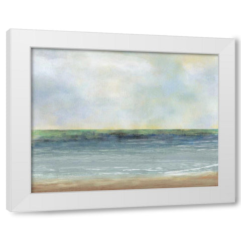 Ocean Breeze White Modern Wood Framed Art Print by PI Studio