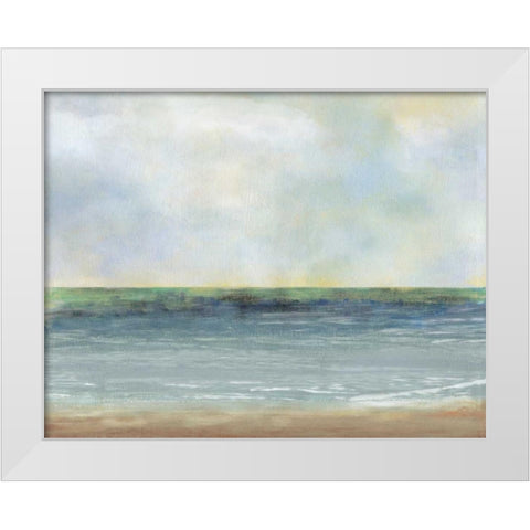 Ocean Breeze White Modern Wood Framed Art Print by PI Studio