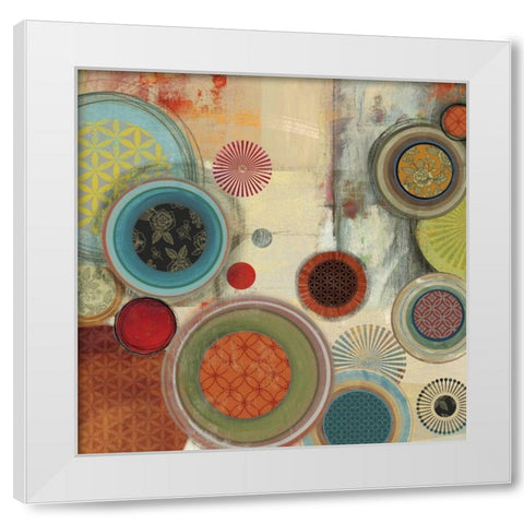 Spherical Sketch I White Modern Wood Framed Art Print by PI Studio