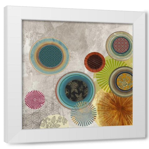 Spherical Sketch II White Modern Wood Framed Art Print by PI Studio