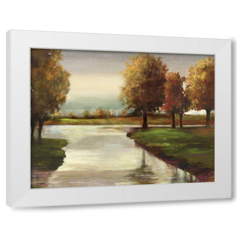 Silver Creek White Modern Wood Framed Art Print by PI Studio