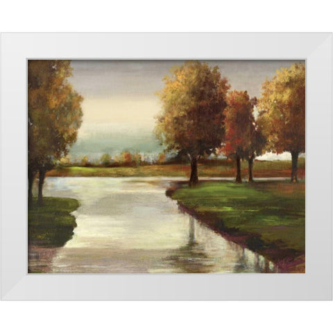 Silver Creek White Modern Wood Framed Art Print by PI Studio