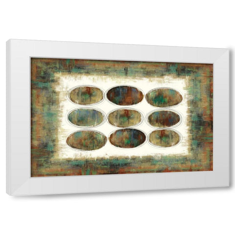 Tribal Pattern White Modern Wood Framed Art Print by PI Studio