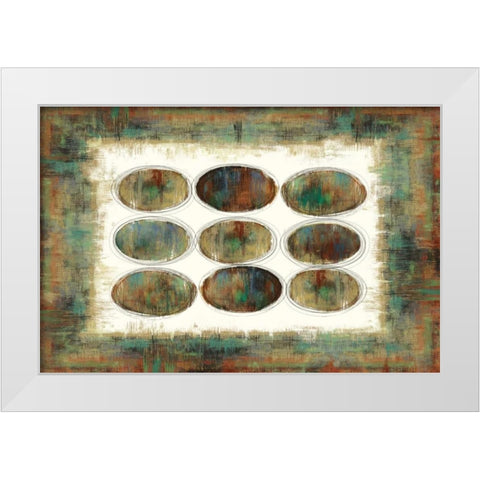 Tribal Pattern White Modern Wood Framed Art Print by PI Studio