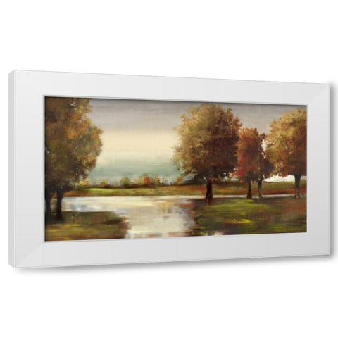 Solitude White Modern Wood Framed Art Print by PI Studio