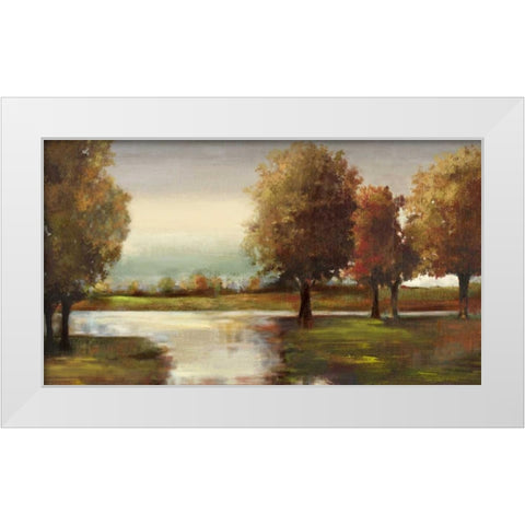 Solitude White Modern Wood Framed Art Print by PI Studio