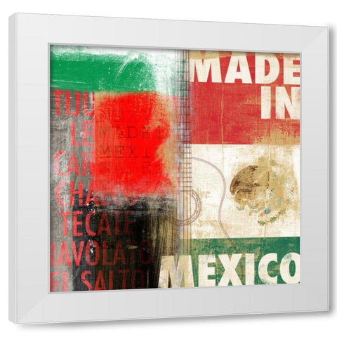Mexico White Modern Wood Framed Art Print by PI Studio