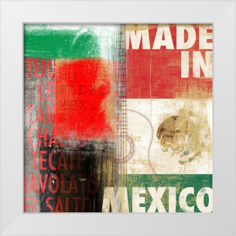 Mexico White Modern Wood Framed Art Print by PI Studio