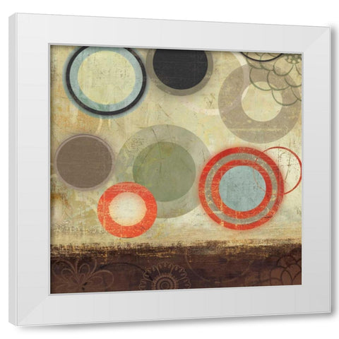 Circles I White Modern Wood Framed Art Print by PI Studio