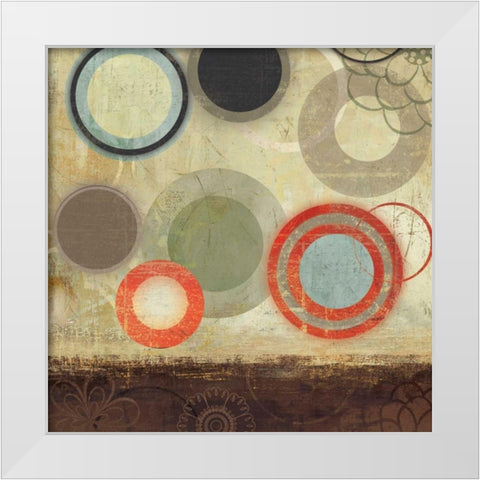 Circles I White Modern Wood Framed Art Print by PI Studio