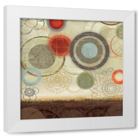 Circles II White Modern Wood Framed Art Print by PI Studio