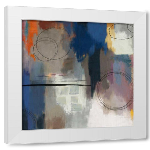 Indigo Touch II White Modern Wood Framed Art Print by PI Studio