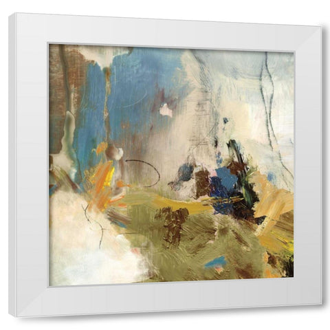 Crashing Waves I White Modern Wood Framed Art Print by PI Studio