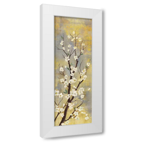 Blossoms I White Modern Wood Framed Art Print by PI Studio