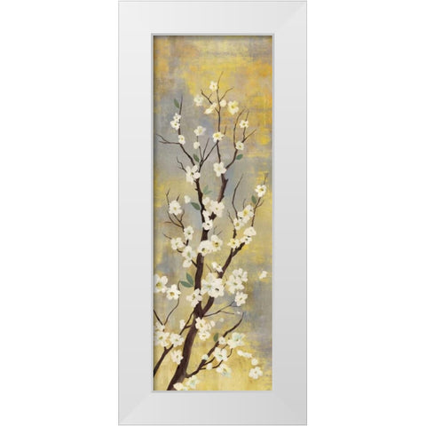 Blossoms I White Modern Wood Framed Art Print by PI Studio
